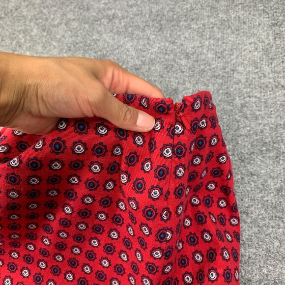 Talbots Skirt Womens 2P Petites Multi Cotton Blend Straight Side Zip Inner Lined - Picture 8 of 10